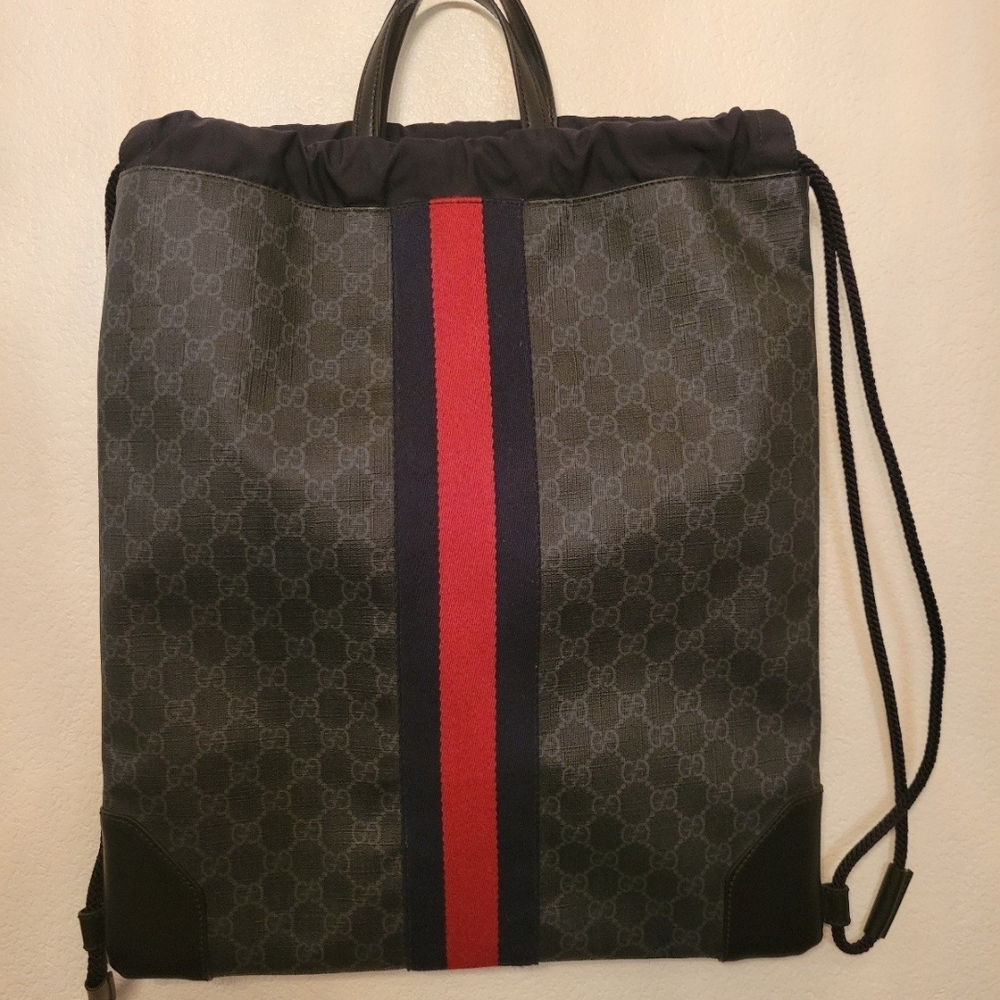 Gucci Black and Red Stripe Backpack